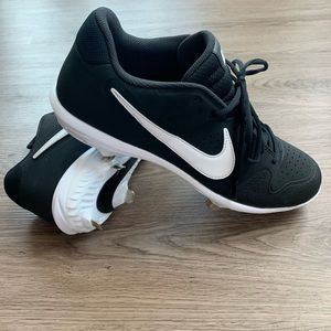 Nike Alpha Huarache Varsity Black Metal Cleats